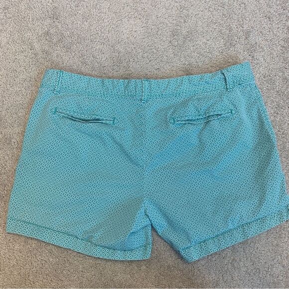 BANANA Republic teal blue aquamarine printed cargo shorts Sz 12 - Picture 3 of 10